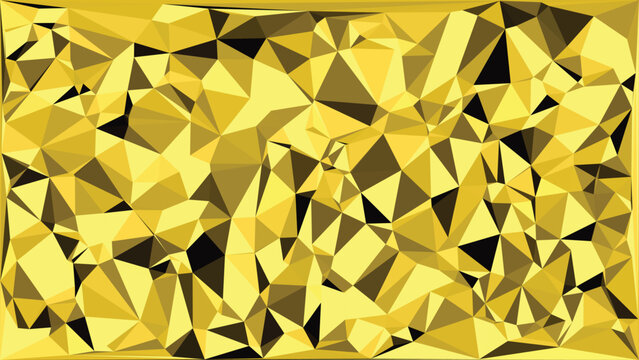 Shiny gold abstract triangles background texture