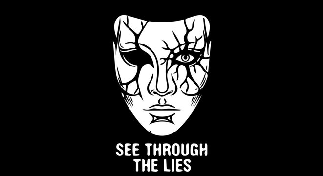 Unmasking Deception A Visual Metaphor for Seeing Through Lies and Illusions