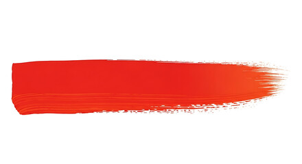 Vibrant red paint brush stroke symbolizing creativity and artistic expression
