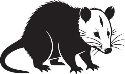 Obraz premium Isolated vector illustration of a wild black bear predator silhouette and cartoon drawing symbol on white background