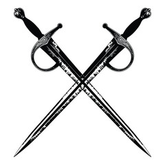 Obraz premium two crossed swords