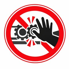 Do Not Touch Moving Gears Prohibition Safety Sign