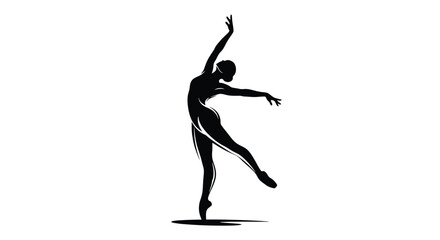 Elegant Silhouette of a Ballet Dancer in Motion. © nanda