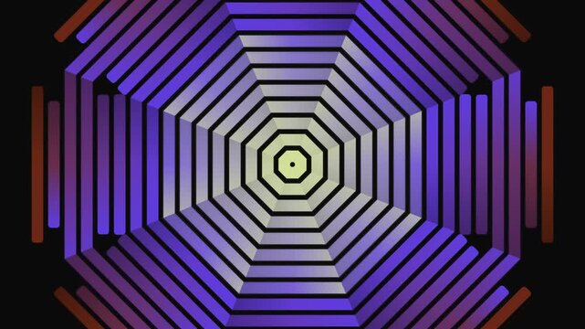 Abstract geometric pattern with colorful lines and shapes, modern background.