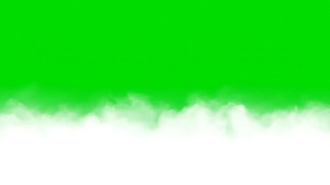 A video shows smoke effect with green screen background