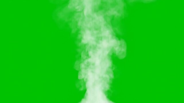 Video shows smoke effect rising against green screen background