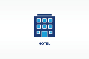 HOTEL vector, icon or logo sign isolated symbol illustration