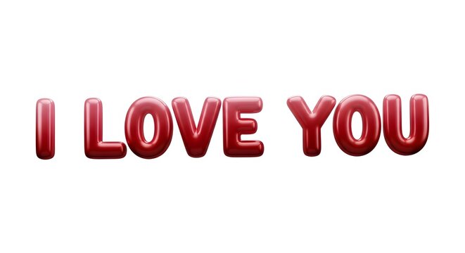 Romantic red 3d love message