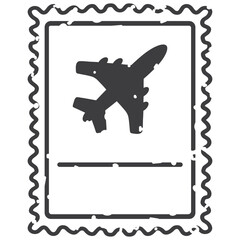 Airmail Stamp Postage Postal Retro Drawing Illustration