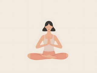 Obraz premium a woman is doing yoga
