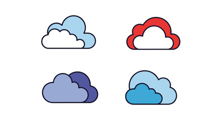 Obraz premium Abstract Cloud Line modern soft tone illustration.eps