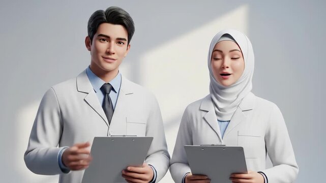 Diverse Medical Professionals Collaborate in Modern Healthcare Setting.