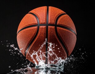 basketball ball in the basket