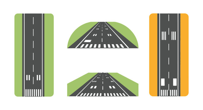 Airport Runway Line abstract elegant tone illustration.eps