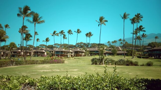 Wailea Beach Path, Kihei, South Maui, Hawaii. Pacific Oicean. 
