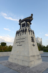 Obraz premium Monument to Captain Alexander Kazarsky and the sailors of the brig Mercury in Sevastopol