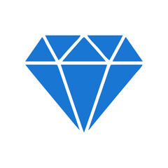 Minimal diamond icon representing luxury, gemstone brilliance, and premium quality. Clean geometric vector suitable for branding, jewelry themes, finance visuals, UI design, and modern digital product