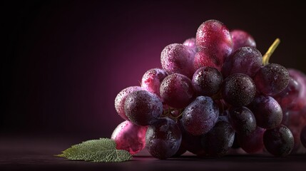 plump purple grapes