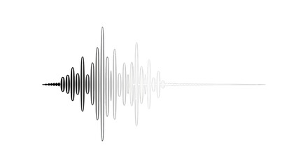 Sound wave pattern audio signal. © Afi