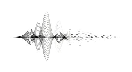Sound wave pattern in black color. © Afi