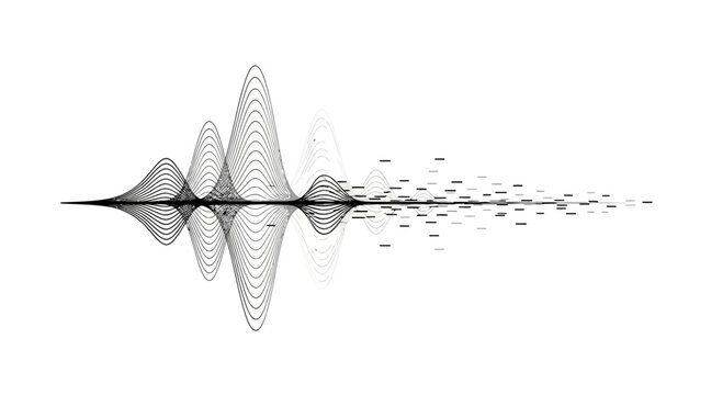 Sound wave pattern in black color.