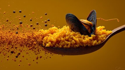 close up of a spoon with pasta