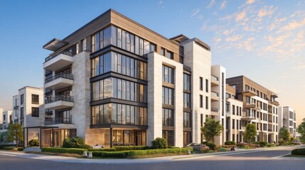 Obraz premium Modern apartment building architecture