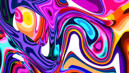 Vibrant Abstract Colorful Swirl Pattern with Bold Dynamic Shapes