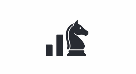 Black chess knight piece icon symbol. © Sri Kadarwati