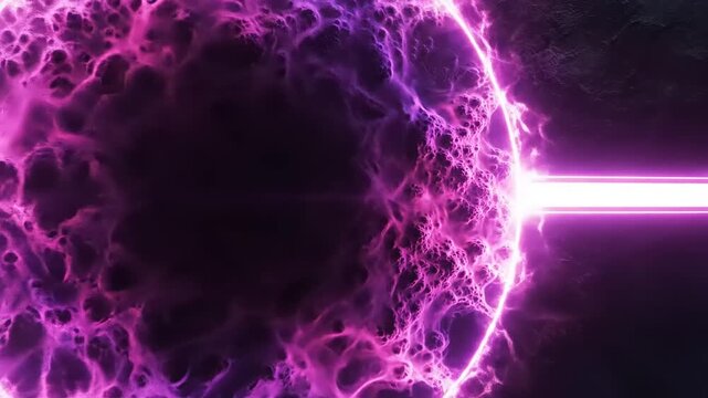 Electricity Ball Lightning Purple Energy Burst.