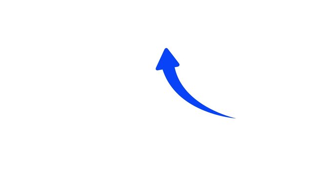 arrow up business graph icon animation. business chart concept. A neon up business graph icon displays a glowing, downward-sloping line or bar chart,with 4k video animation.