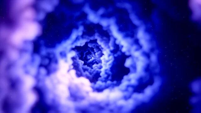 Nebulous vortex abstraction evokes a sense of cosmic exploration and depth