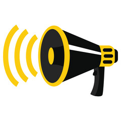 Loud megaphone announcement vector icon