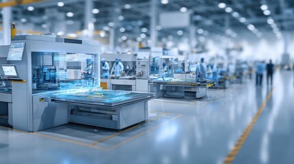 Fototapeta premium Modern industrial automation machinery