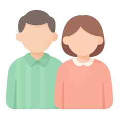 Fototapeta premium Couple Icon Vector Illustration