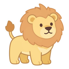 Obraz premium Cute Lion Vector Icon