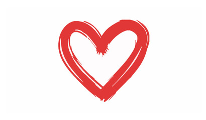 Hand-Drawn Red Heart Vector Illustration for Valentine&rsquo;s Day