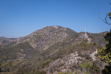 高御位山（たかみくらやま）兵庫県加古川市と高砂市にまたがる標高304mの山のハイキング中に見える風景