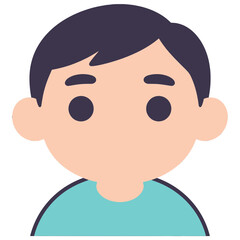 Obraz premium Smiling Boy Character Vector Icon