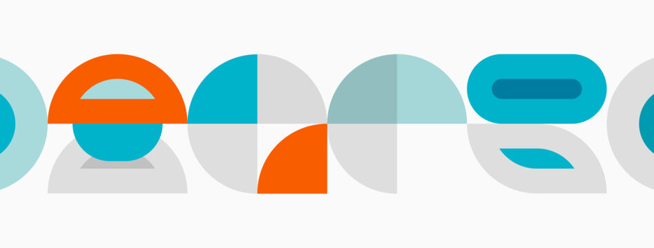 Abstract geometric shapes form word docker. Blue, orange hues dominate design. Minimalist style, clean lines present technology branding.