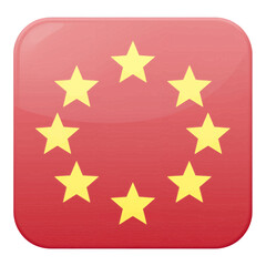 Obraz premium Yellow Stars On Red Circle Vector Icon