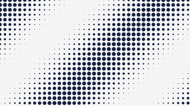 4K, Circle dot background video with rhythmic movement and black-white, for advertising backgrounds, presentations, food and beverage advertisements, wallpapers,  