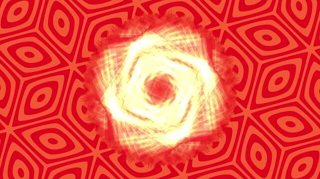 Vibrant Red Geometric Pattern with Spiral.