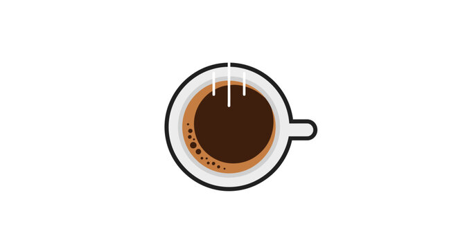 A steaming hot cup of coffee.