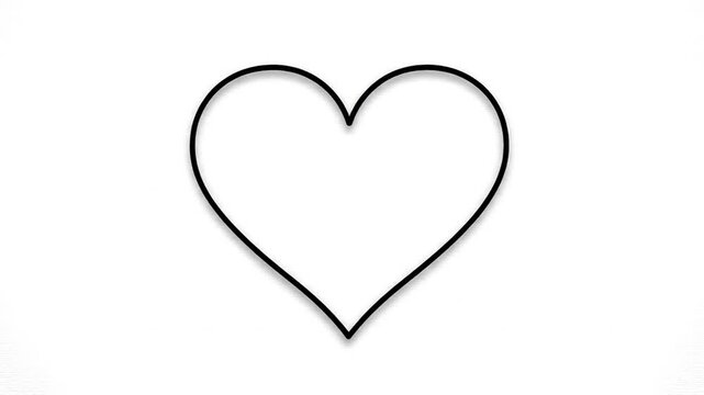 Minimalist black incomplete heart on white textured background