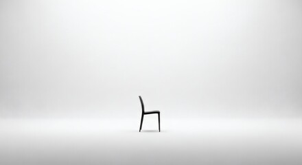 Designer Chair in Surreal Minimalist White Space