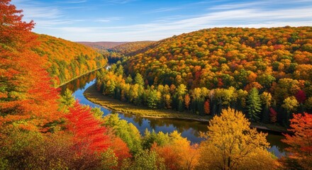 Obraz premium Colorful autumn view