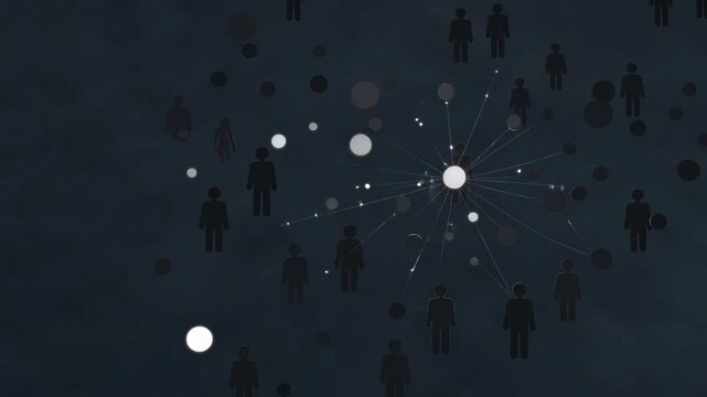 Global Social Network Concept with Human Icons and Links