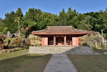 Obraz premium The Shiseibyo is a Confucian temple in the Wakasa district of Naha, Okinawa close to Naminoue Shrine and the Fukushu-en Garden