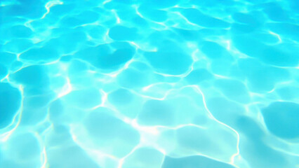 Bright blue water surface with shimmering light reflections and gentle ripples